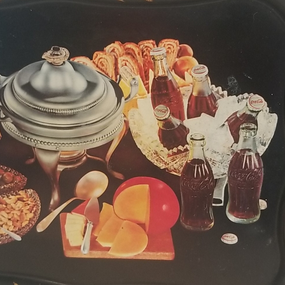 COCA COLA Vintage Mid Century Retro Metal Tray - Picture 2 of 8